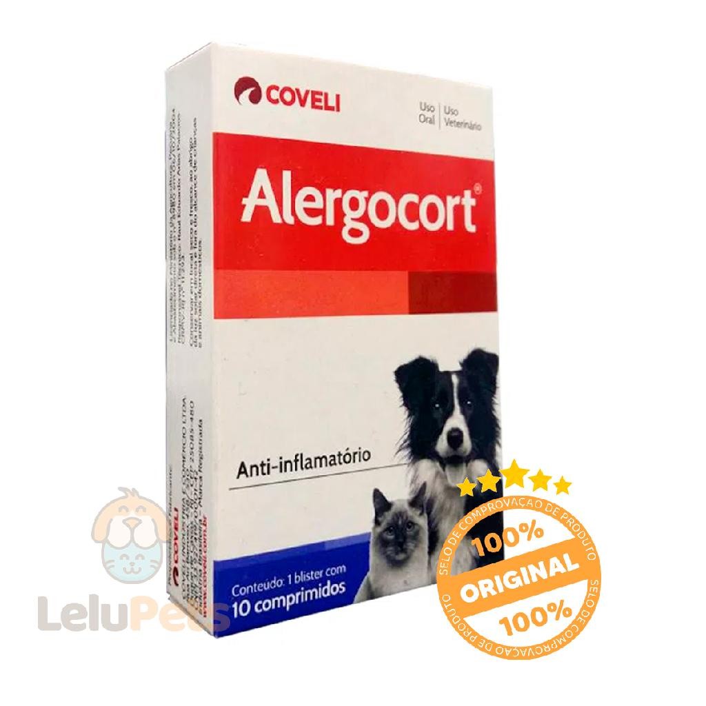 Imagem Alergocort 10 Comprimidos P/ Cachorros E Gatos Coveli