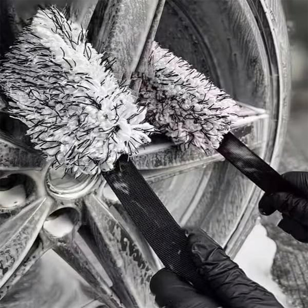 Escova De Limpeza Para Fendas De Roda De Carro , Ferramenta De Design Ergonômico Rápido E Fácil , Adequada Calotas De Pa