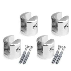 4 Suportes Fenda 4mm 6mm 8mm 10mm Pra Prateleira de Vidro