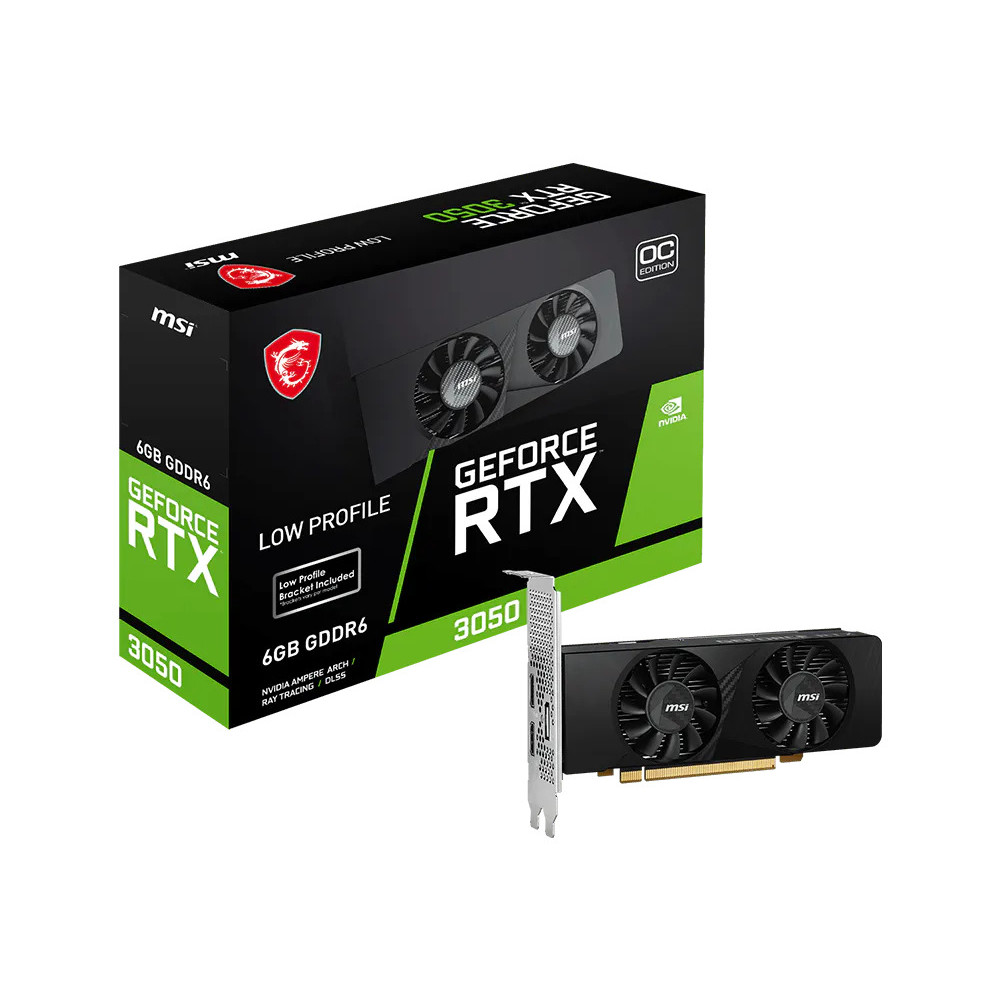 Placa de Video MSI RTX 3050 Low Profile OC 6GB GDDR6 96bits