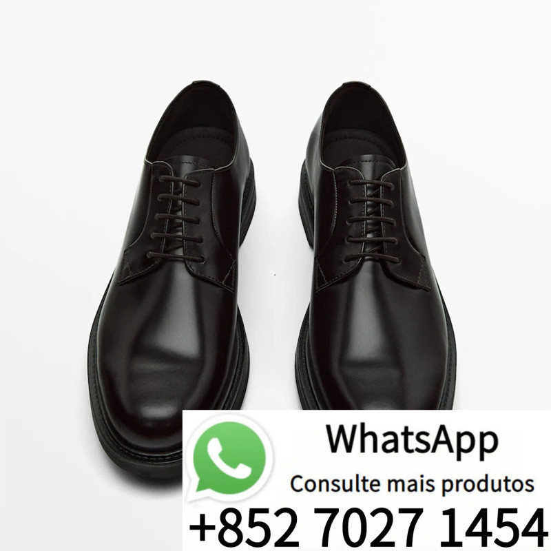 Sapatos Derby Formais Masculinos 6MME Estilo Britânico Multifuncionais em Couro Preto Adequados para MR EJML E GHTA QRTK