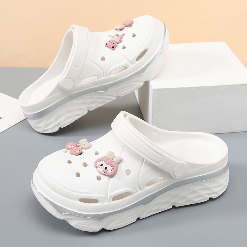 Sandálias de sola grossa com buracos, chinelos coreanos de verão com meias de praia - BC3 em Oferta na Shopee