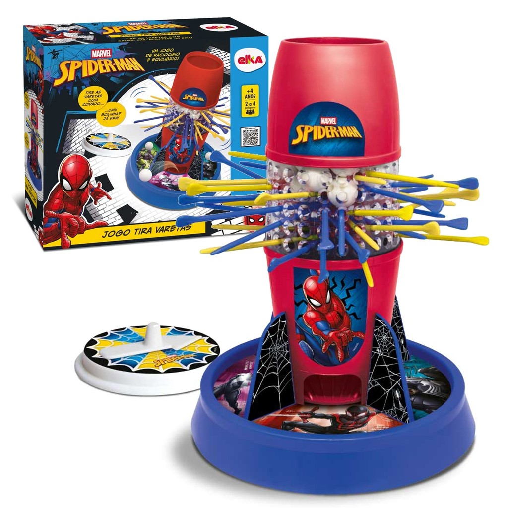 Jogo Tira Varetas Spider Man Tabuleiro Kz Play Elka Brinquedos — R$ 98,99 em Shopee