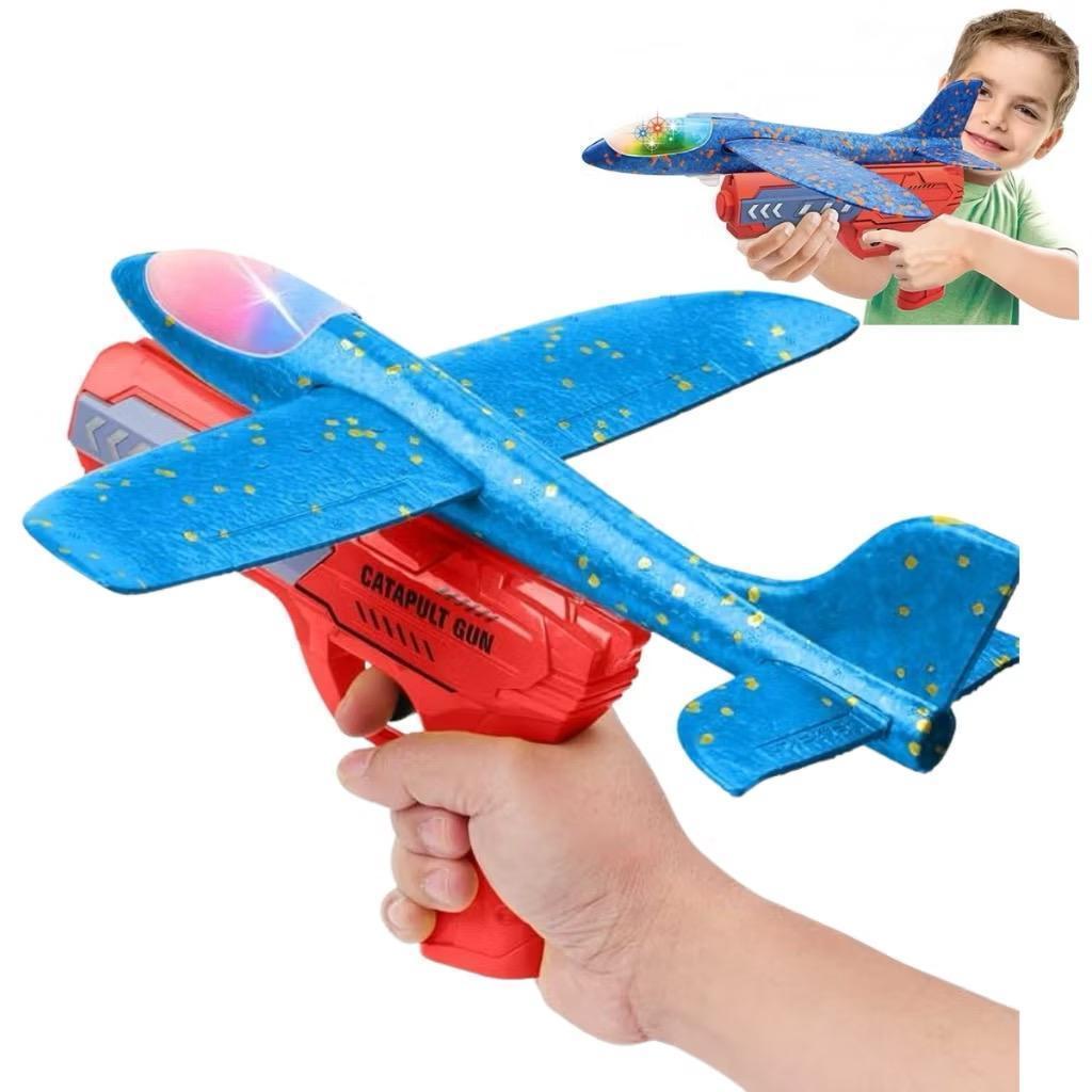 Lançador De Avião(COM LUZ) Planador Brinquedo Infantil De Espuma Catapulta em Oferta na Shopee