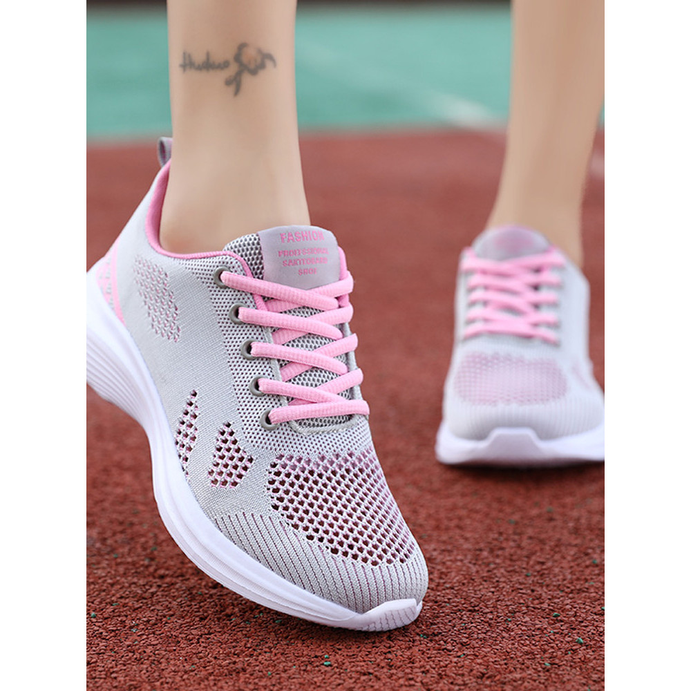 Tênis feminino 2025 verão malha respirável Ultra-leve tênis de corrida feminino sola macia Fitness absorção de choque co