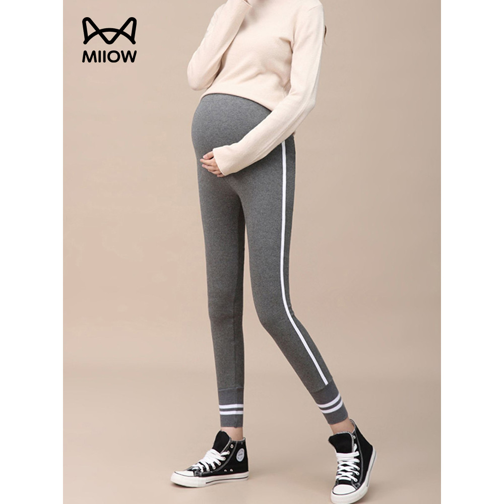 [Liberação] Gato Pessoas Grávidas Mulheres Leggings Primavera Outono Estilo Fino Desgaste Exterior Calças Compridas Quat