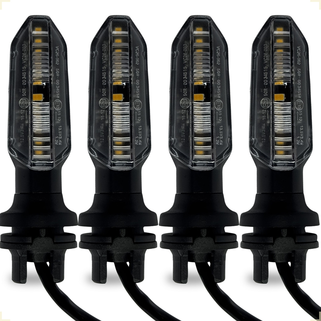 Kit C/ 2 ou 4 Seta Pisca Led Sequencial/Fixo Cb Twister Cg Titan 160 Fan 160 Titan 150 Híbrida