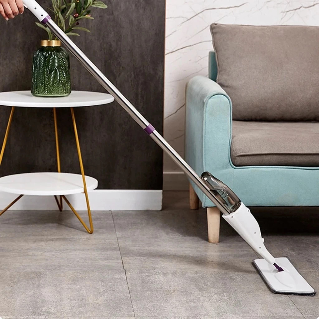 Mop Spray Reservatório Limpeza Chão Cerâmica Vidro Rodo Esfregão Cabo Esguicho Limpeza Casa Piso