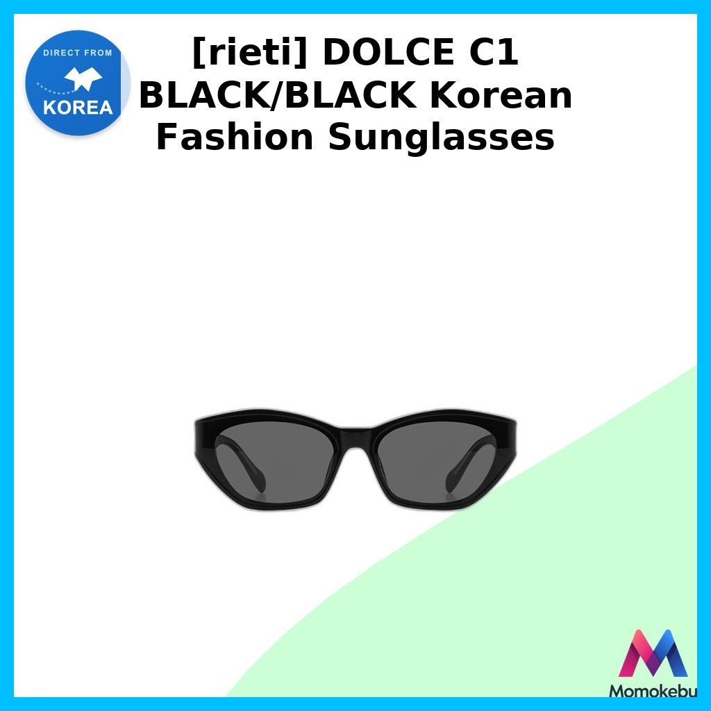 [rieti] Óculos De Sol Da Moda Coreana DOLCE C1 Preto/Coreanos/Armação Olho De Gato/100 % Genuíno MomoKebu