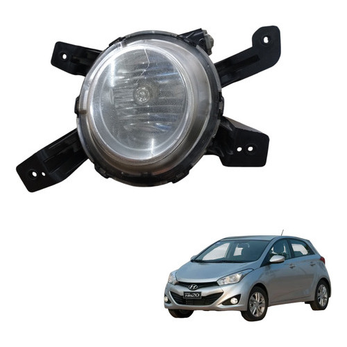 Farol Milha Hyundai Hb20 Lado Direito 2012 A 2015 Original Preto