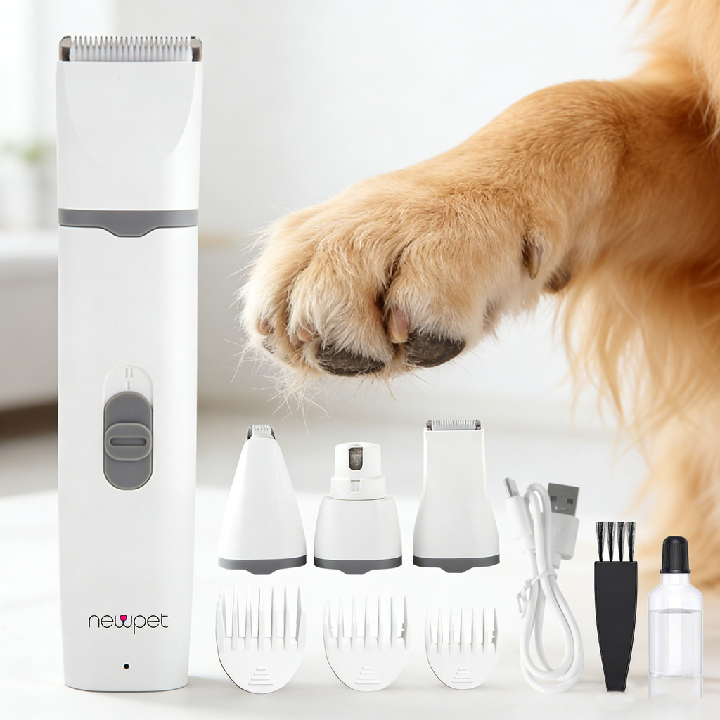 Newpet Cortador De Pelo Elétrico 4em1 P Animais De Estimação Branco 127/220v
