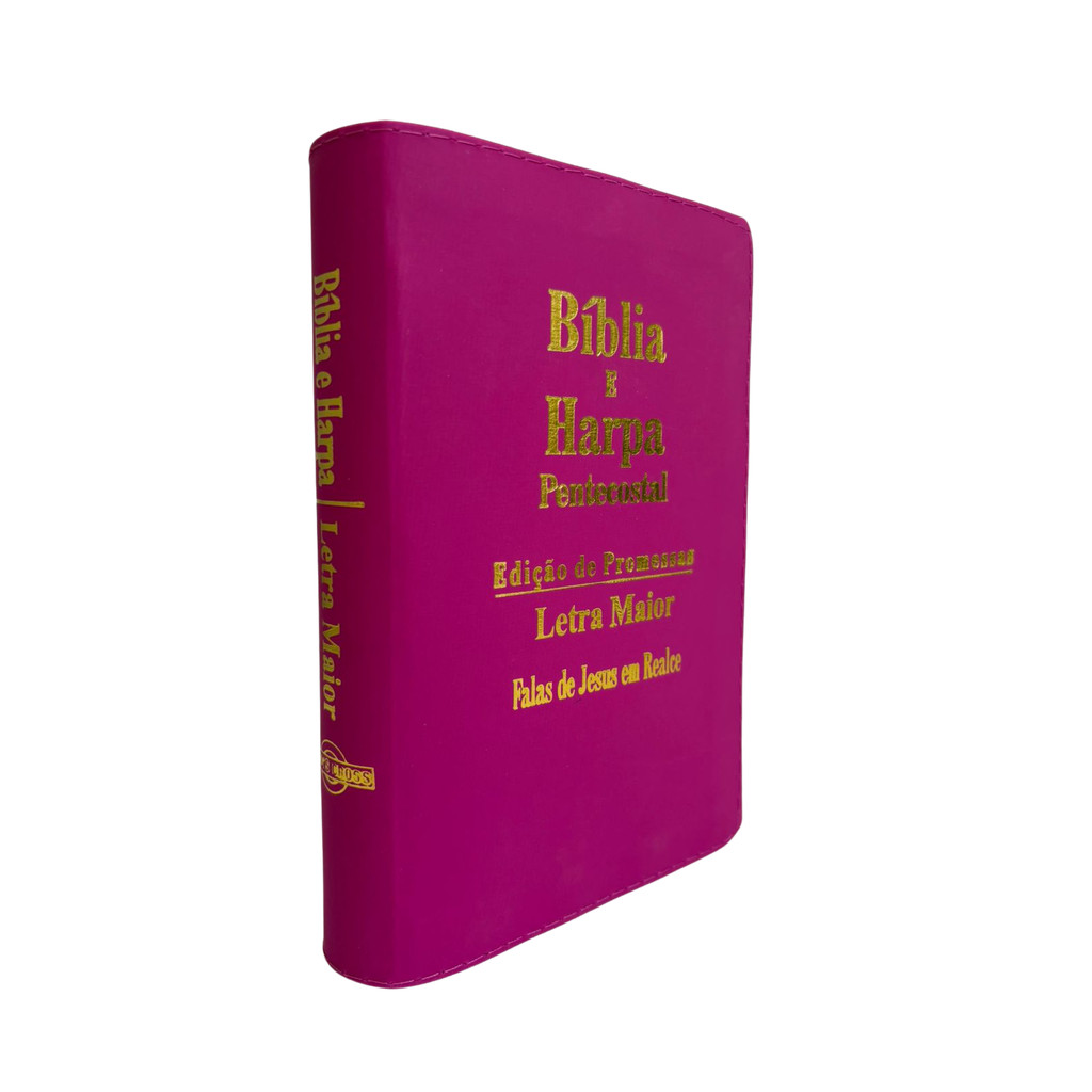Bíblia Sagrada Letra Média Zíper Com Índice Pink