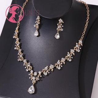 Conjunto De Colar Gargantilha De Flores UNIQ , Joias De Noiva De Luxo De Brincos Vintage Feminino em Oferta na Shopee