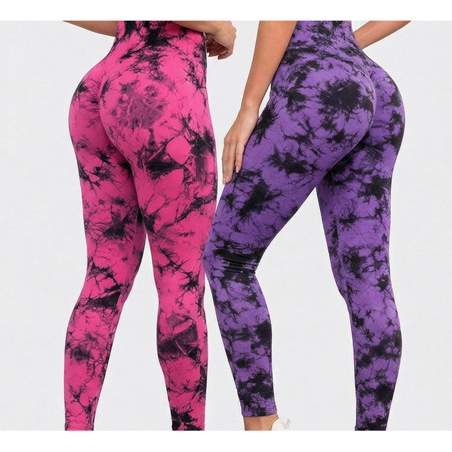 Kit 2 Legging Levanta Bumbum Feminina Marmorizada Cintura Alta Modeladora  Academia