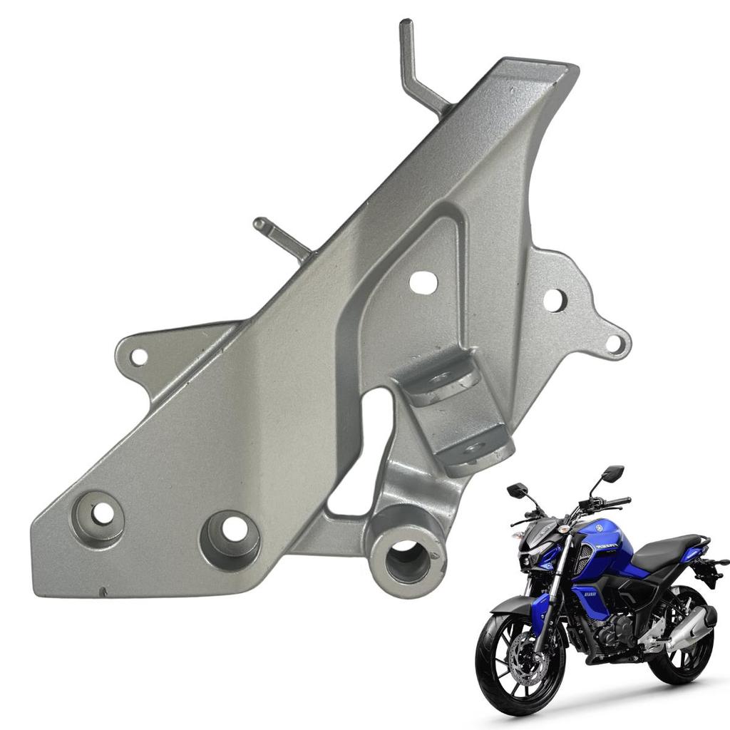 Bacalhau Suporte Pedaleira Yamaha Fazer 150 Fz15 2023 A 2025 Prata