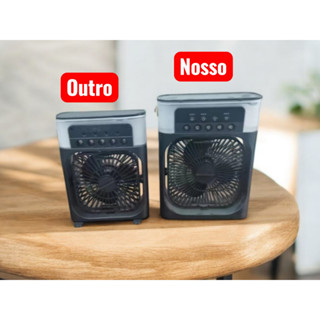 Ventilador Refrigerador De Ar Condicionado Umidificador Portátil Com Led Reservatório De Água TIPO C Usb em Oferta na Shopee