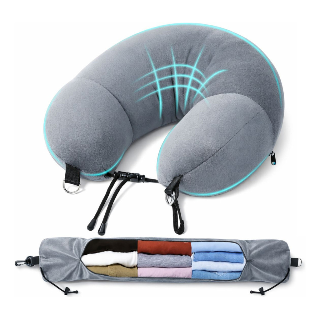 Almofada De Pescoço De Viagem Preenchível À Prova D'água Ultramacio Tecido De Lycra
