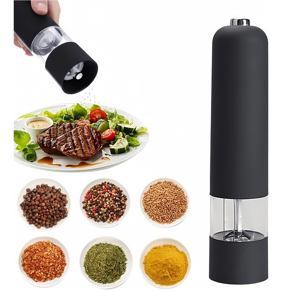 Moedor de Sal Grosso e Pimenta Elétrico Automático Triturador de Temperos