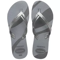 Chinelo Havaianas Elegance Print Metalizado Feminino - Cinza