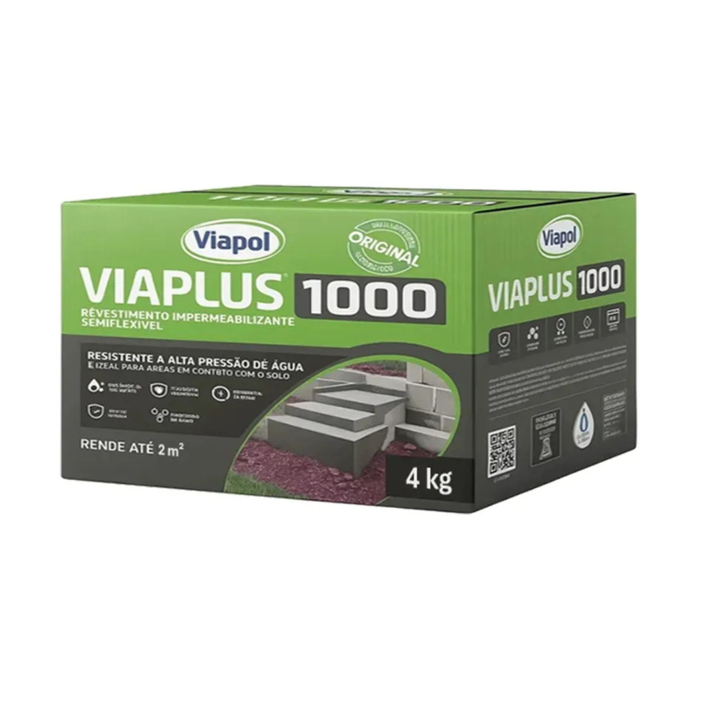 Impermeabilizante Viaplus Top 1000 Cx 4kg Viapol Contra Piso