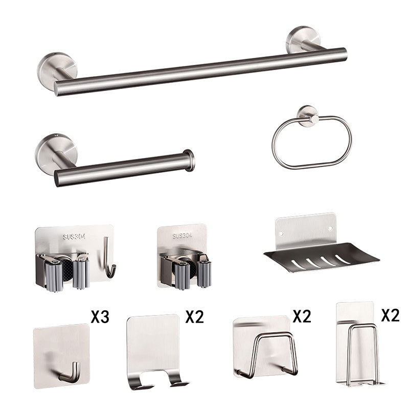 Kit Acessórios Banheiro 304 com Toalheiros Papeleira 15 Peças em Oferta na Shopee