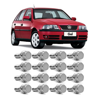 Jogo 16 Parafusos Cromado Roda Vw Gol G1 G2 G3 G4 G5 G6 G7 em Oferta na Shopee
