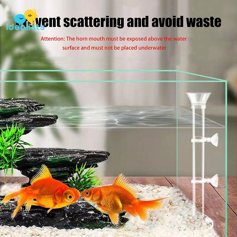 Idealistas Acrílico Aquário Alimentador Tubo Prato Transparente Tanque De Peixes Caracol De Alimentos Tigela Acessórios 