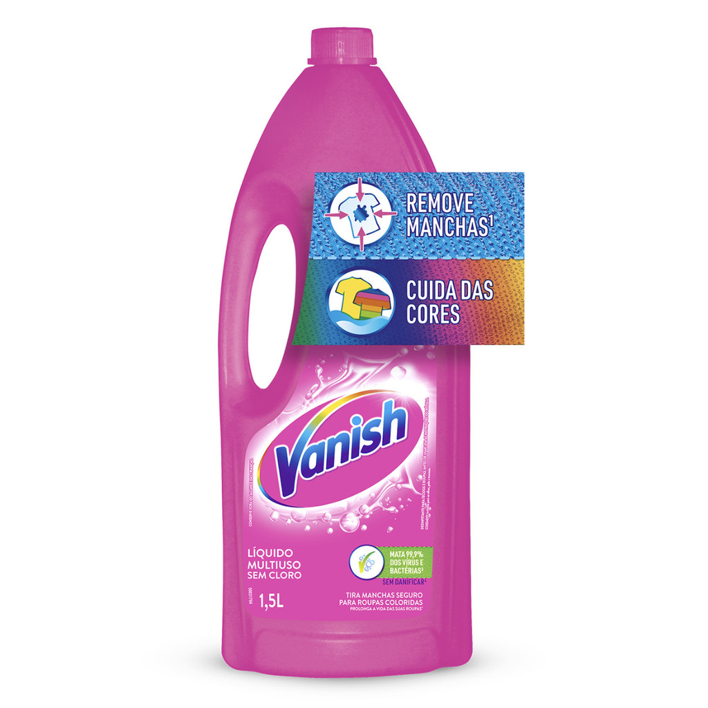 Kit com 2 Tira Manchas em Gel Vanish Multiuso 1,5L Pink em Oferta na Shopee