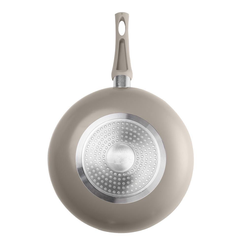 Frigideira Wok de Indução em Alumínio 28cm Taupe com Revesti