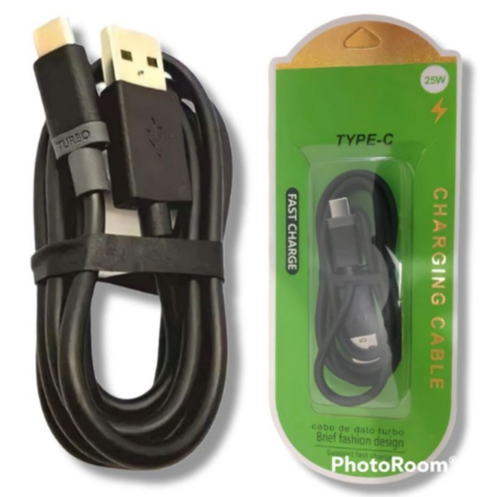 Kit 200 Cabos Celular Usb Turbo 25w 1 Metro Type-C Reforçado