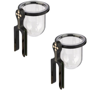 2UN -Porta Vitamina Para Pássaros Acrílico Presilha Madeira Preta Grande  - Malha Larga 40ml em Oferta na Shopee