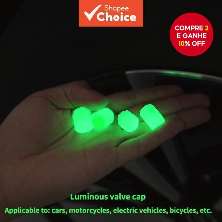 Luzes De Tampa De Válvula LED De Roda MTB-Tampas De Pneu Brilhantes Para Decoração De Bicicleta , Mini Luz De Ar