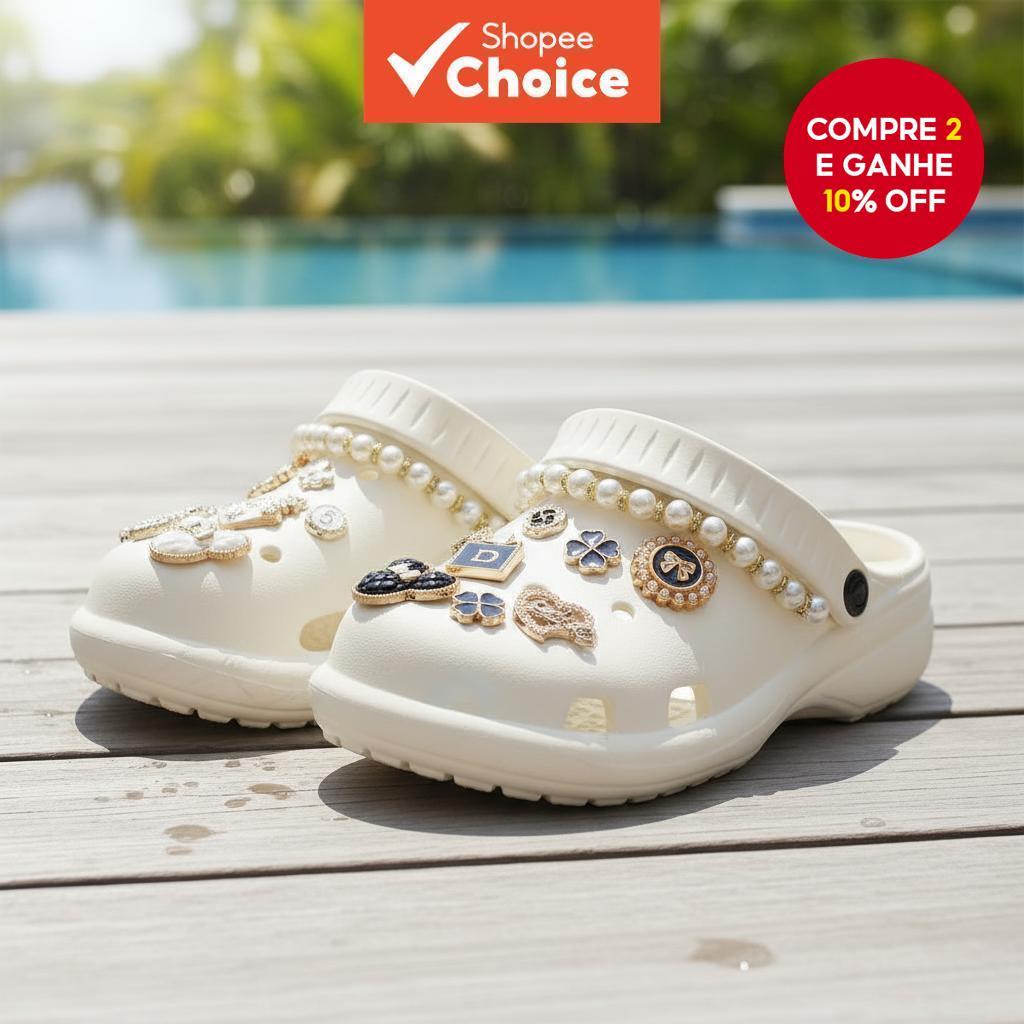 18PCS Corrente de Charms para Crocs, Acessórios DIY para Meninas e Mulheres, Presilha para Botas Ankle