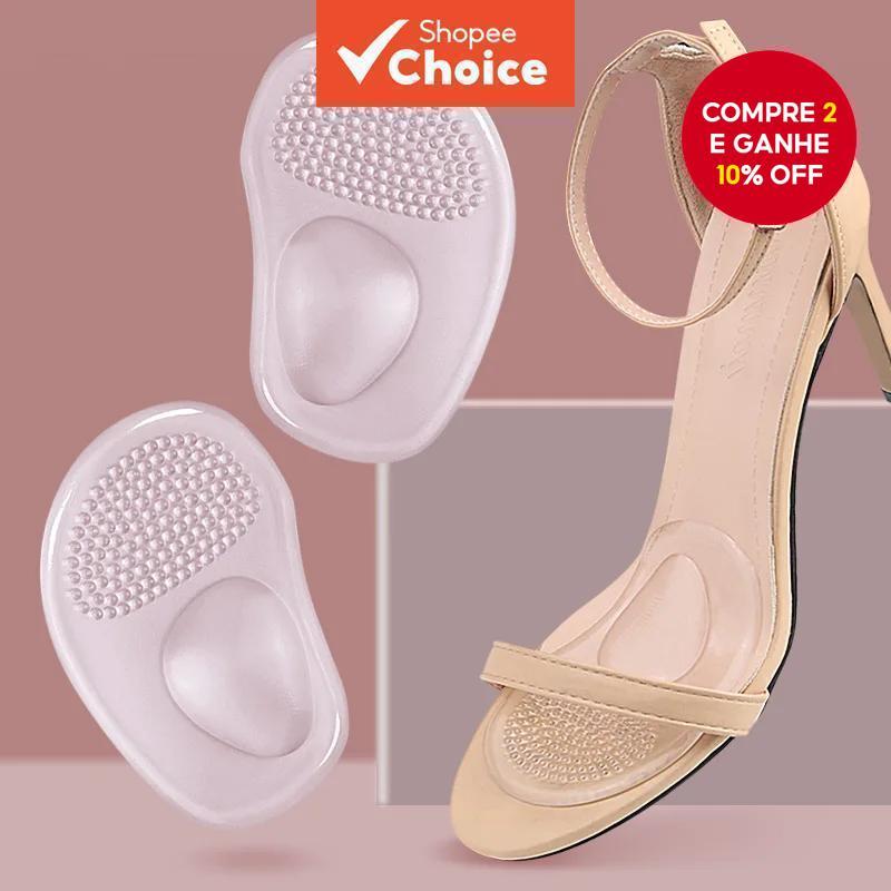 Almofadas De Massagem Transparentes Para Arco E Antepé 2 Em 1-Amortecimento Antiderrapante Saltos Confortáveis
