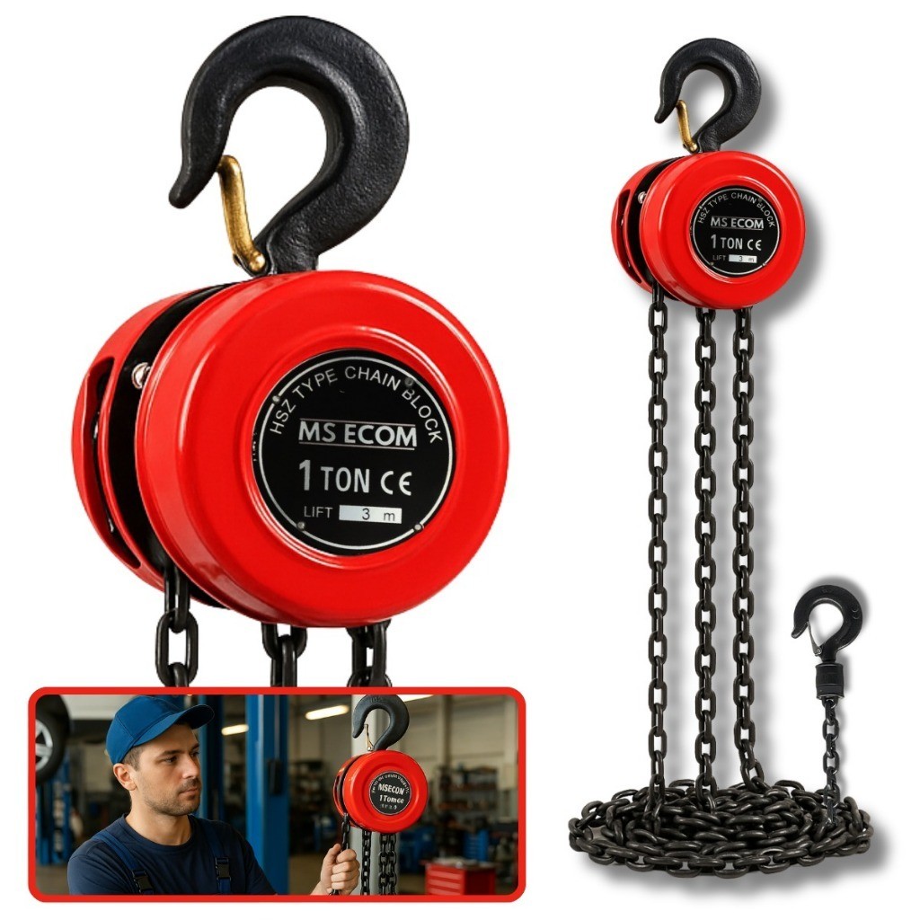 Talha Redonda de Elevação Elevação Manual 1T 3m Com Freio Cabeça Única Nível 80 Para Fábrica Armazém Construção Corrente em Oferta na Shopee