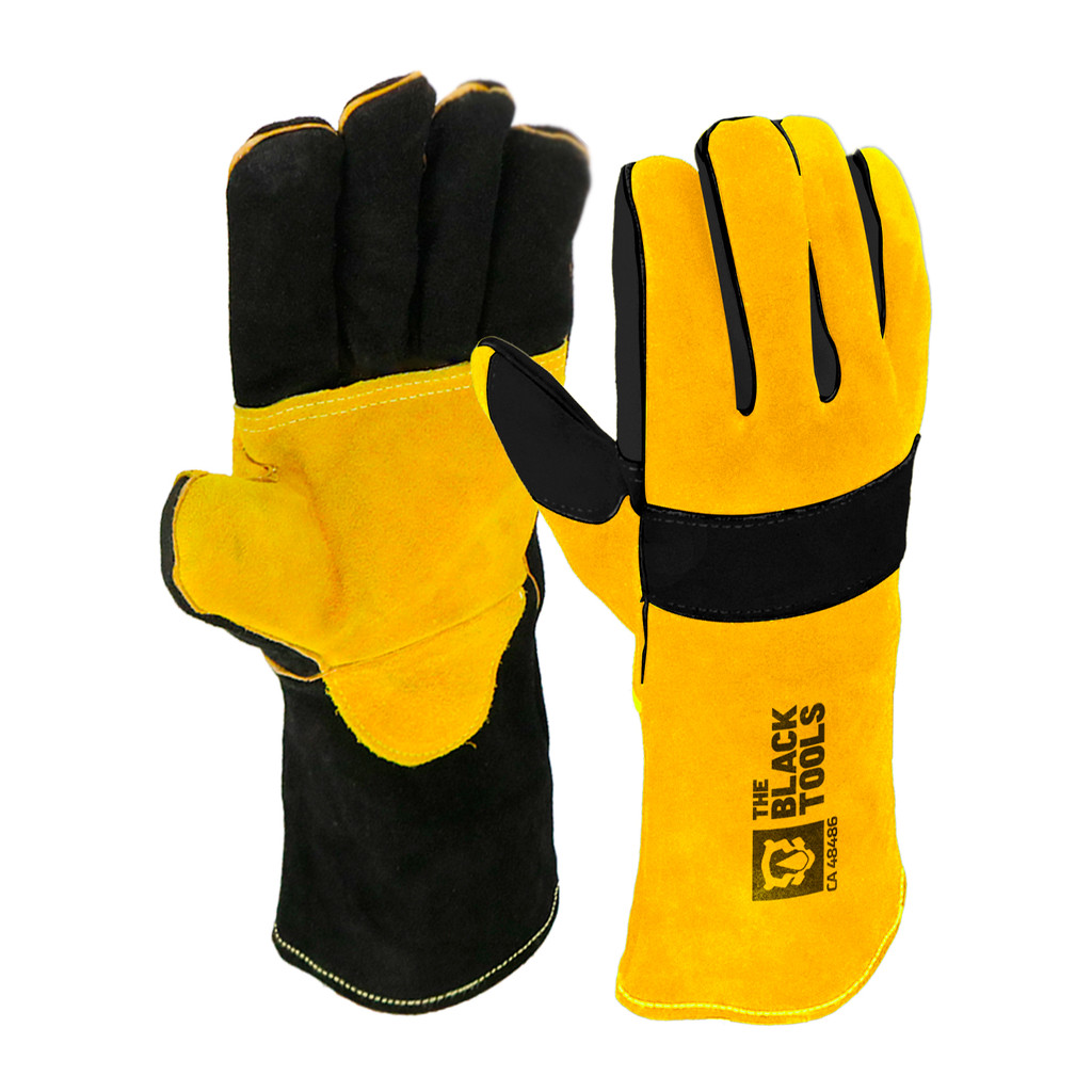 Luva Para Soldador Em Raspa Cano Longo Solda Tig Mig Epi The Black Tools em Oferta na Shopee