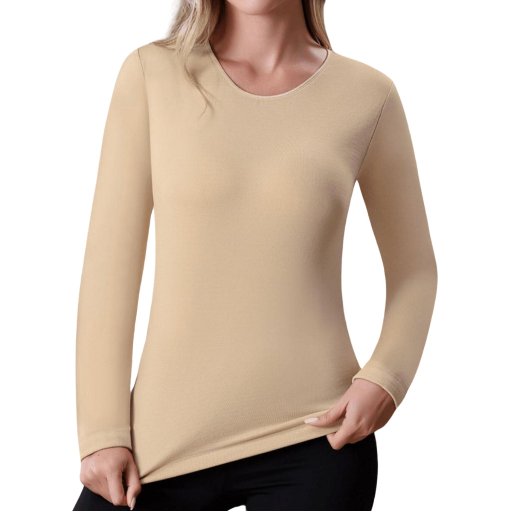 Camisa Feminina Proteção Solar Uv Camiseta Segunda Pele Térmica Longa Promoção Blusa