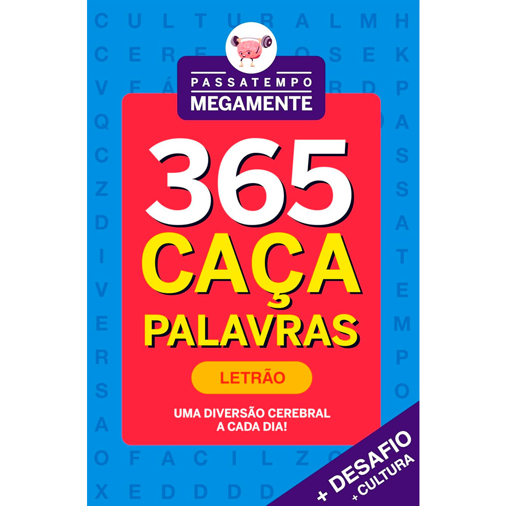 Passatempo Megamente |  365 Caça-Palavras | Letrão | Azul Claro em Oferta na Shopee