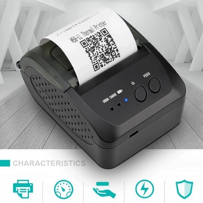 Mini Impressora Termica Bluetooth Cupom Portatil Compaivel Android IOS Windows 58mm em Oferta na Shopee