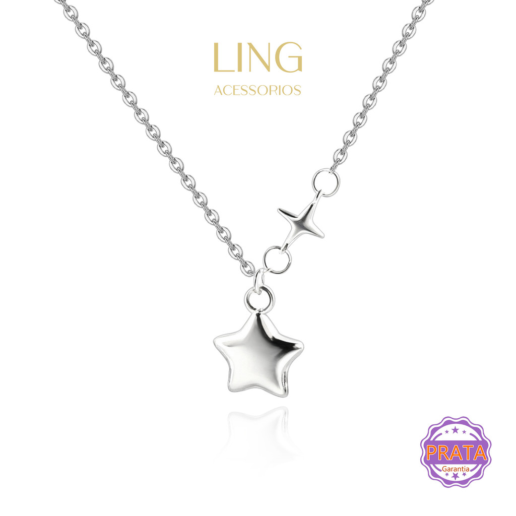 Colar Feminino Ponto de Luz Estrela Prata 925 Legítima Delicado Elegante Gargantilha Com Pingente Acessório Moda em Oferta na Shopee
