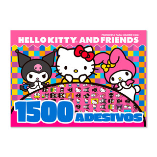 Hello Kitty and Friends Prancheta para Colorir com 1500 Adesivos em Oferta na Shopee