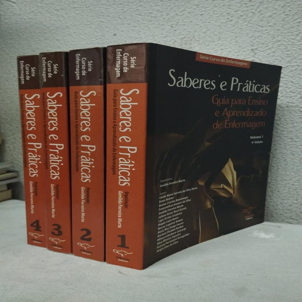 saberes práticos - guia para ensino e aprendizado de enfermagem (vol.1 vol.2 vol.3 vol.4) autor genilda ferreira murta