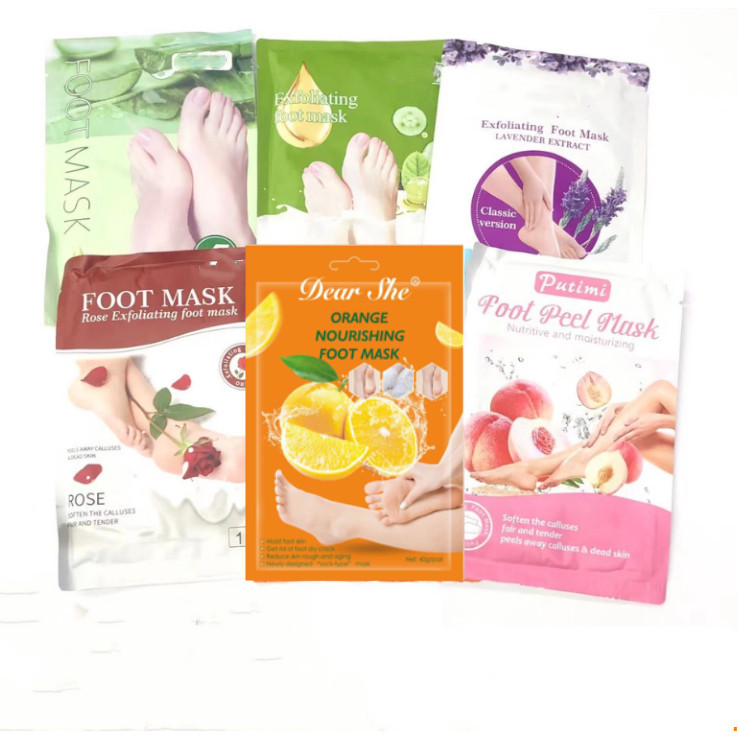 Máscara de Pé Meias Esfoliantes Remover Pele Morta Efero Putimi - PAR em Oferta na Shopee