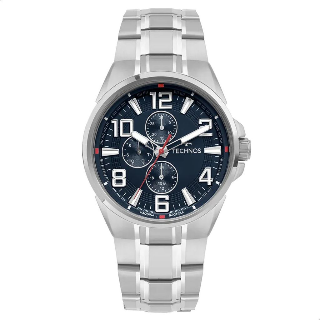 Imagem Relógio Masculino Technos Skymaster Analógico Prata 6P27DUT/1A