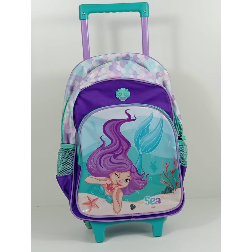 Mochila de Rodinha Escolar Da Sereia Sea