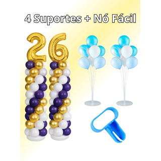 Kit Suporte de Balão com Nó Fácil 1,75m e 70cm Decoração Festa Aniversário Eventos em Oferta na Shopee