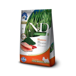 Cães Adultos de Raças Mini e Pequenas Sabor Tilápia, Spirulina e Goji Berry 7Kg N&D Spirulina