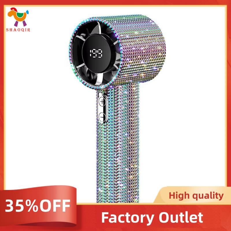 Design Bonito Mini Ventilador Portátil Pequeno E Poderoso Display Pessoal LED Colorido