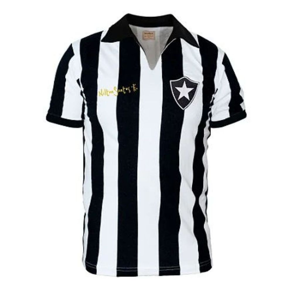 Camisa Retrô Botafogo 1962 Nilton Santos Masculina Torcedor Futebol Clássica Algodão