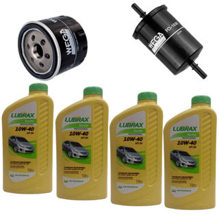 Kit Revisão 4 Litros Óleo Lubrax 10W40 + Filtros Óleo e Combustível Logan e Sandero 1.0 12V 3cc 2017 em Diante em Oferta na Shopee